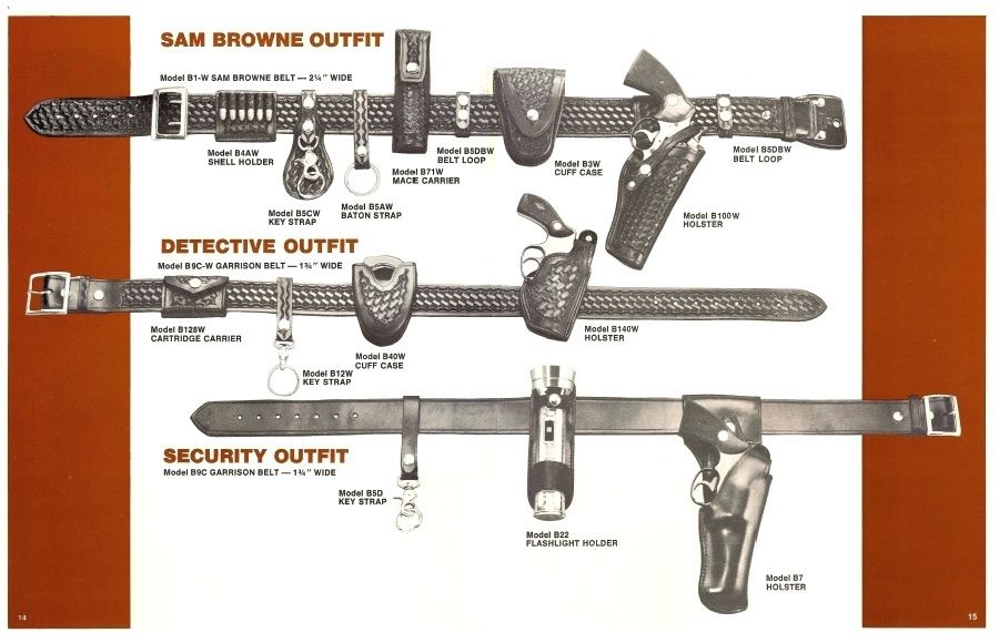 Bucheimer Clark Holster Fit Chart Catalog 1975 1956